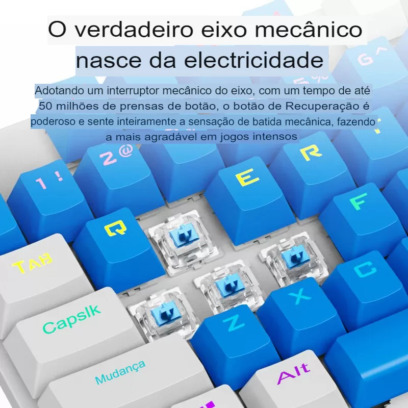 Teclado mecânico com fio SKYLION K87 20 tipos de iluminação para jogos e  escritório Microsoft Windows e sistema Apple IOS - FRETE GRÁTIS - MDT Store